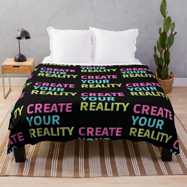 Item preview, Create your reality, inspirational colorful text design designed and sold by Designbyfia.