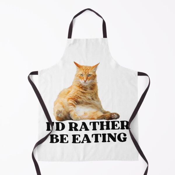 Item preview, ID RATHER BE EATING - Funny Cat Pictures with Captions and Cat Sayings designed and sold by FunnyCatsFam.