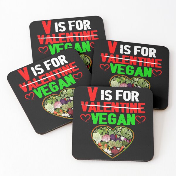 Item preview, V is for Vegan Valentine Heart Shape Vegan food Lovers designed and sold by CREATIVE-TEE.