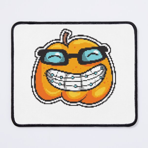 Item preview, Cute Funny Pixel Nerd Pumpkin - NerdKin designed and sold by laiwole.