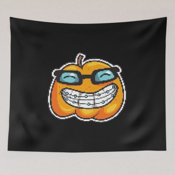 Item preview, Cute Funny Pixel Nerd Pumpkin - NerdKin designed and sold by laiwole.