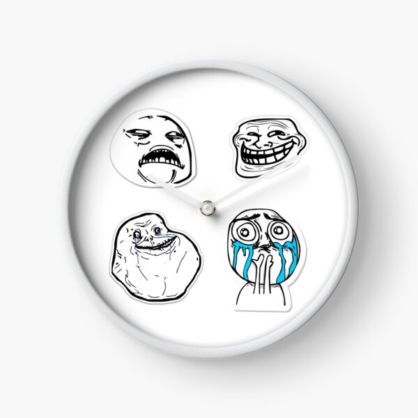 Rage Faces Pack Sticker Clock