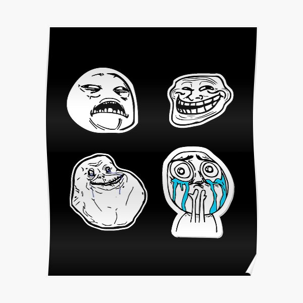 Rage Faces Pack Sticker Poster