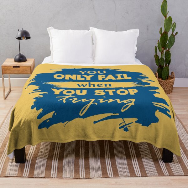 Item preview, You only fail when you stop trying - Motivational thoughts - Motivational quotes about life designed and sold by Alice-Elgawi.