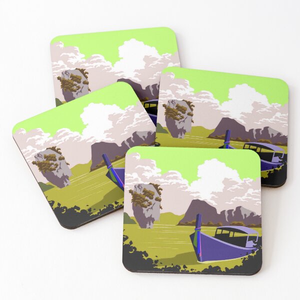 Item preview,  PHUKET THAILAND : Vintage Psychedelic Travel Advertising Print designed and sold by posterbobs.