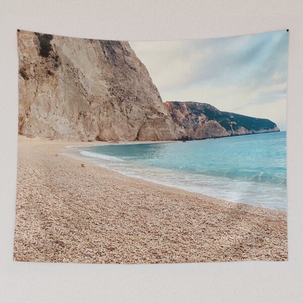 Item preview, Blue Turquoise Water & Rocky Cliffs designed and sold by Adrianach1.
