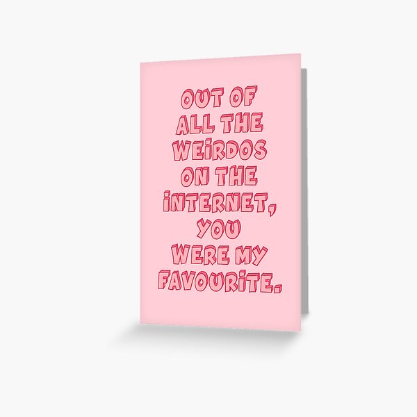 Item preview, I love you weirdo Valentine’s Day card designed and sold by Swish & Scribble.