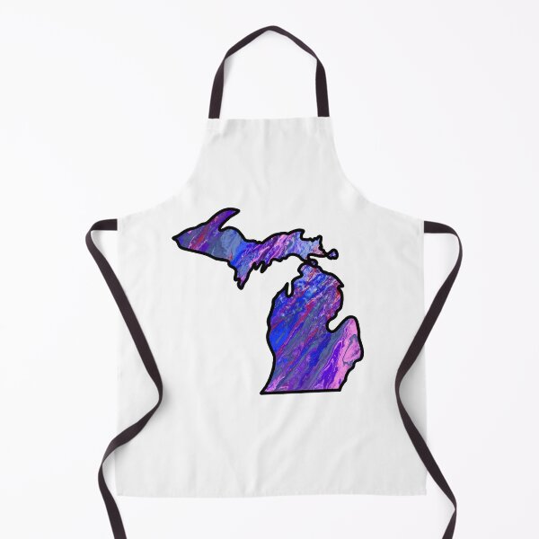 Aperçu de l'œuvre Michigan Pour Paint : bleu et rose créée et vendue par doodle-mittens.