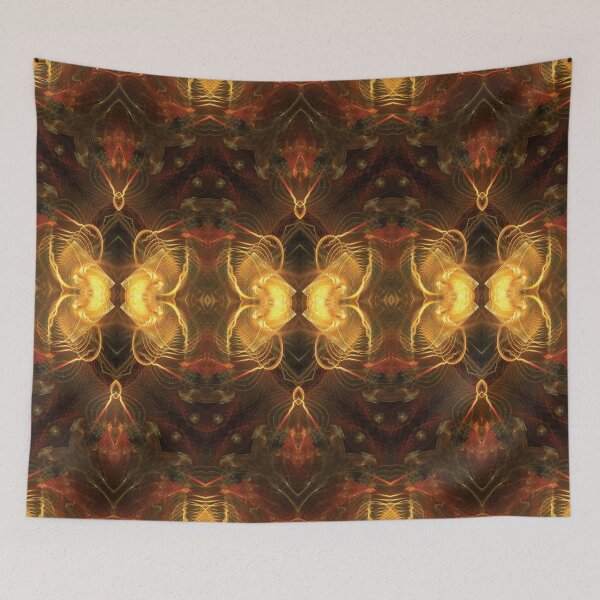 Item preview, Three golden flying fractals designed and sold by effervescence.