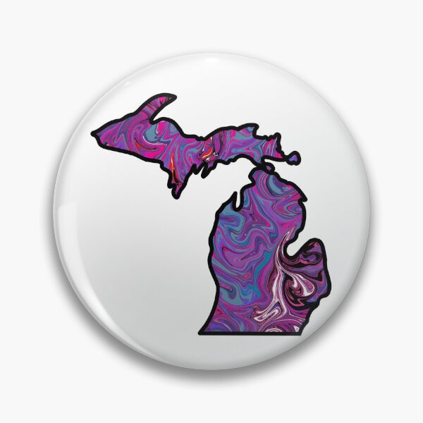 Item preview, Michigan Pour Paint: Purple Swirl designed and sold by doodle-mittens.