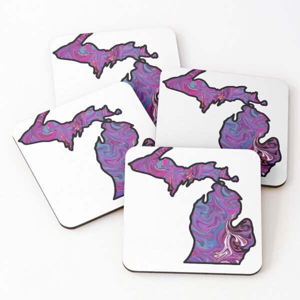 Artikelvorschau, Michigan Pour Paint: Purple Swirl entworfen und verkauft von doodle-mittens.