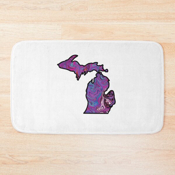 Item preview, Michigan Pour Paint: Purple Swirl designed and sold by doodle-mittens.