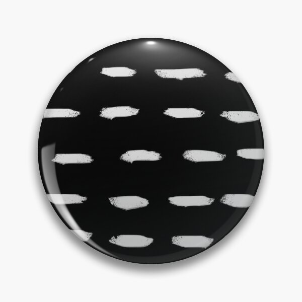 Item preview, Abstract trendy white dashed lines paint brush strokes pattern sewing lines free form hand painted style designed and sold by DotLinePlane.