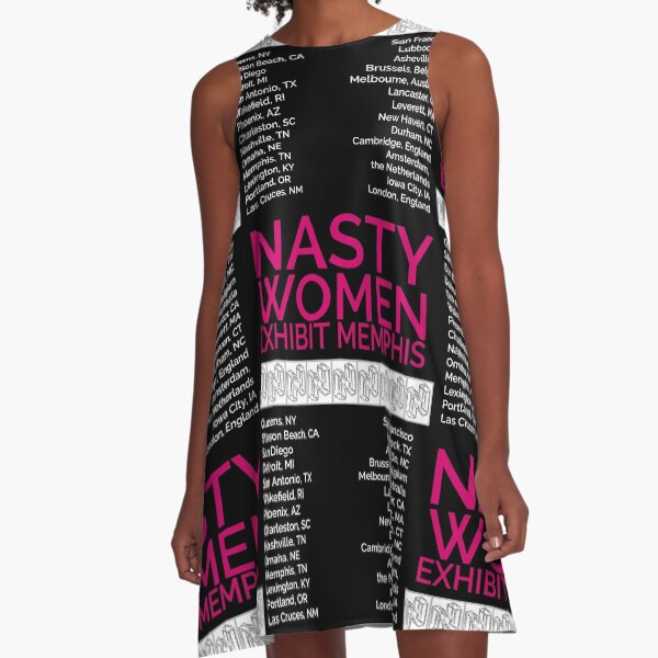 Nasty Women Exhibit Memphis 27 Cities Black A-Line Dress