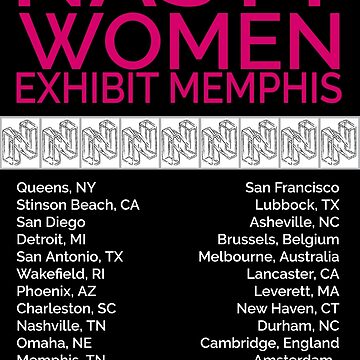 Artwork thumbnail, Nasty Women Exhibit Memphis 27 Cities Black by pukachelle