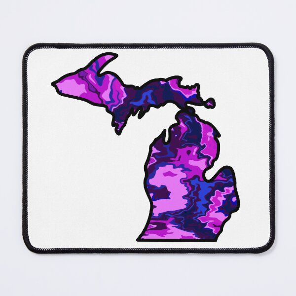 Item preview, Michigan Pour Paint: Purple Blue Crystals  designed and sold by doodle-mittens.