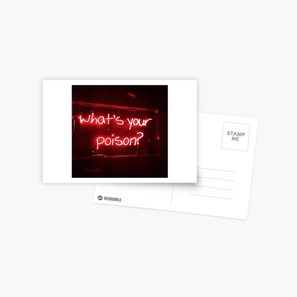 What S Your Poison Postcard By Kawaiicaps Redbubble