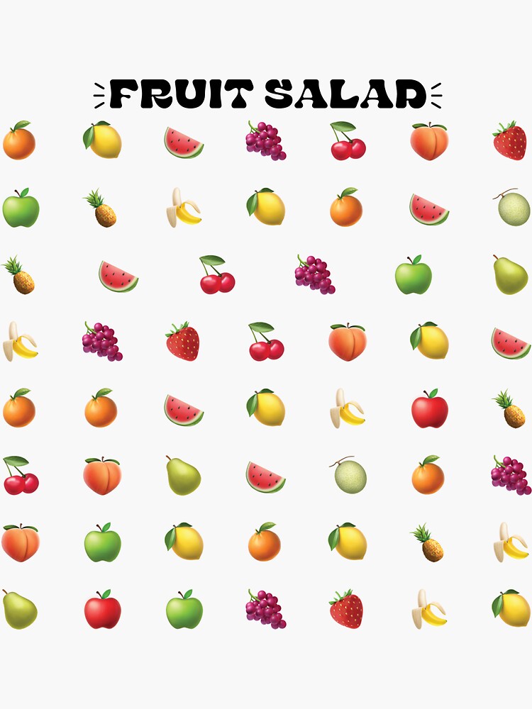 "FRUIT SALAD Emoji Pack" Sticker for Sale by uhhOui Redbubble