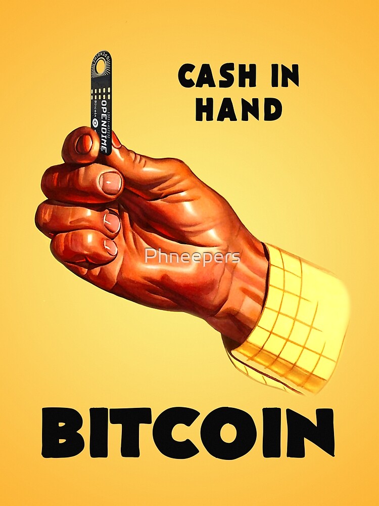 Disover Bitcoin - Cash In Hand Premium Matte Vertical Poster