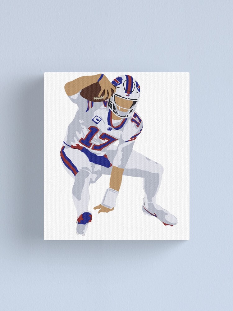 Josh Allen Canvas Print Buffalo Bills Wall Art Sports Art 