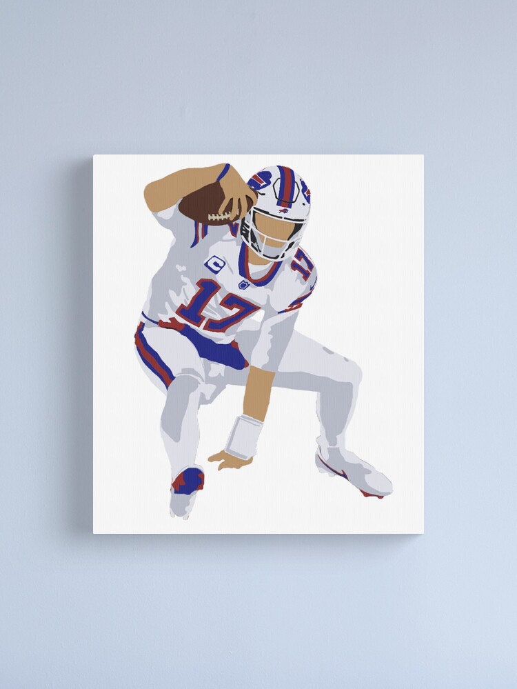 Josh Allen Poster Buffalo Bills Canvas Wrap Wall Art Print 