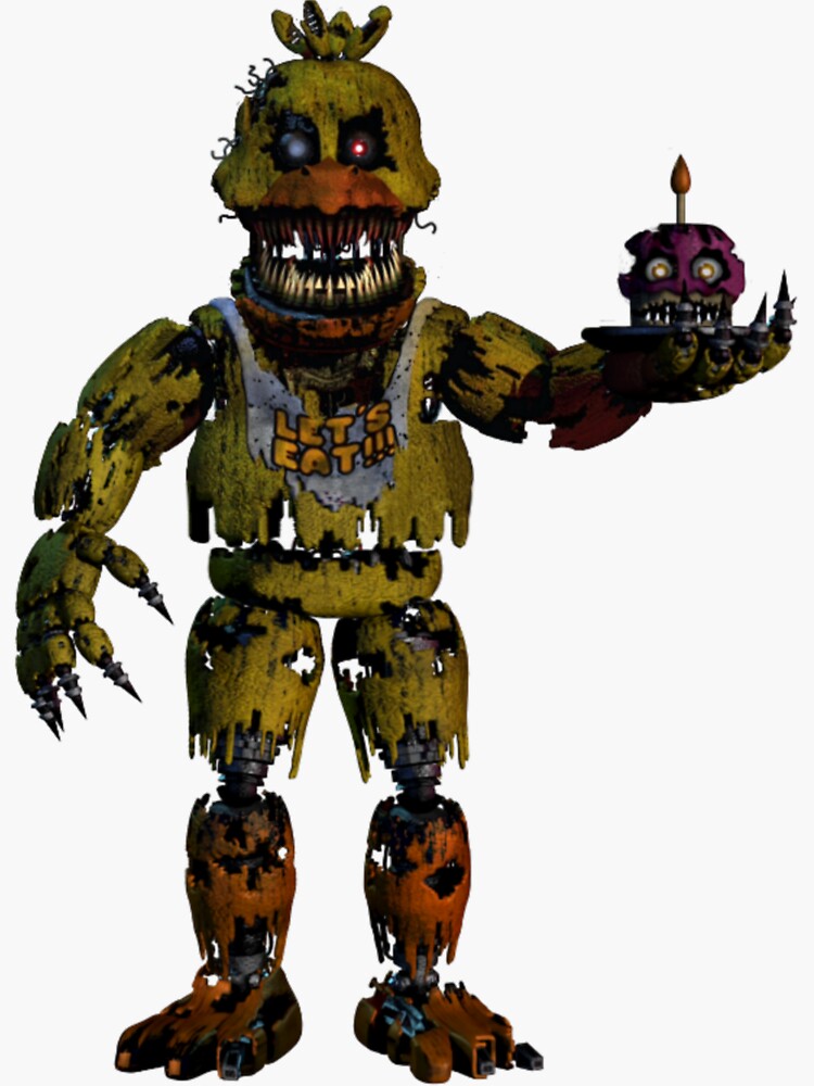 Five Nights At Freddy's 4- NIGHTMARE CHICA W/TEXT Sticker for