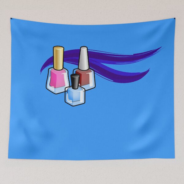 Item preview, Assorted Nail Polish on Blue - Colorful Bathroom Art Series designed and sold by garzonetto.