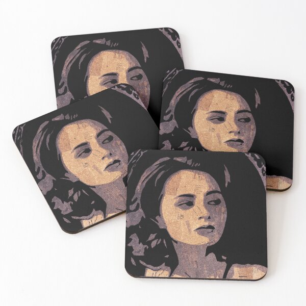 Item preview, lady in the mirror with a torn paper collage designed and sold by Hanna-Fortunata.