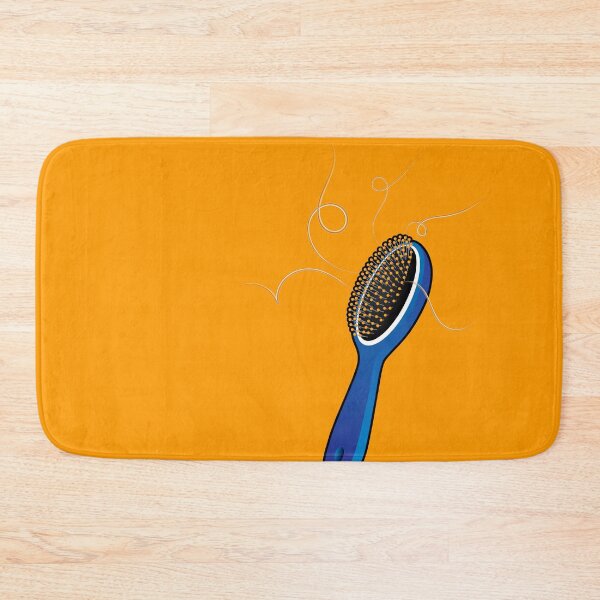 Item preview, Blue Hair Brush on Orange - Colorful Bathroom Art Series designed and sold by garzonetto.