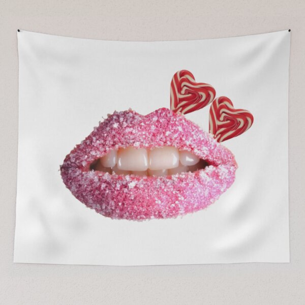 Aperçu de l'œuvre Lolipop Red Lips avec une attraction amusante créée et vendue par Positive Mindzet!.
