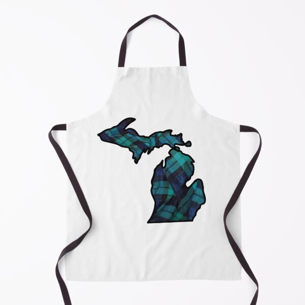 Item preview, Michigan Color Block: Folded Blue Green Plaid designed and sold by doodle-mittens.