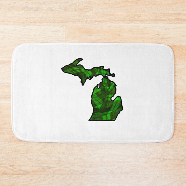 Item preview, Michigan Color Block: Folded Green Plaid designed and sold by doodle-mittens.