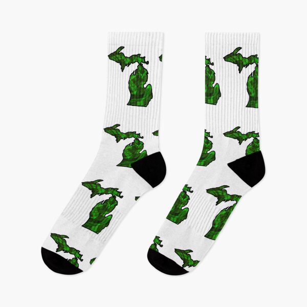 Item preview, Michigan Color Block: Folded Green Plaid designed and sold by doodle-mittens.