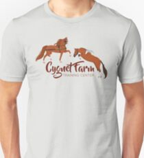 Cynet Farm Training Center - Silver Background / mini horse training driving jumping Unisex T-Shirt