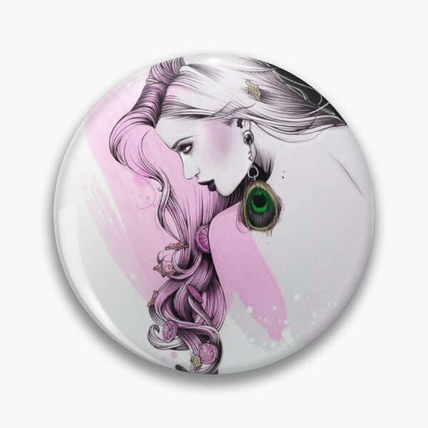 Item preview, girl head hair earrings abstraction  designed and sold by MusicSkateboard.