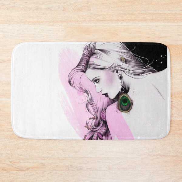 Item preview, girl head hair earrings abstraction  designed and sold by MusicSkateboard.