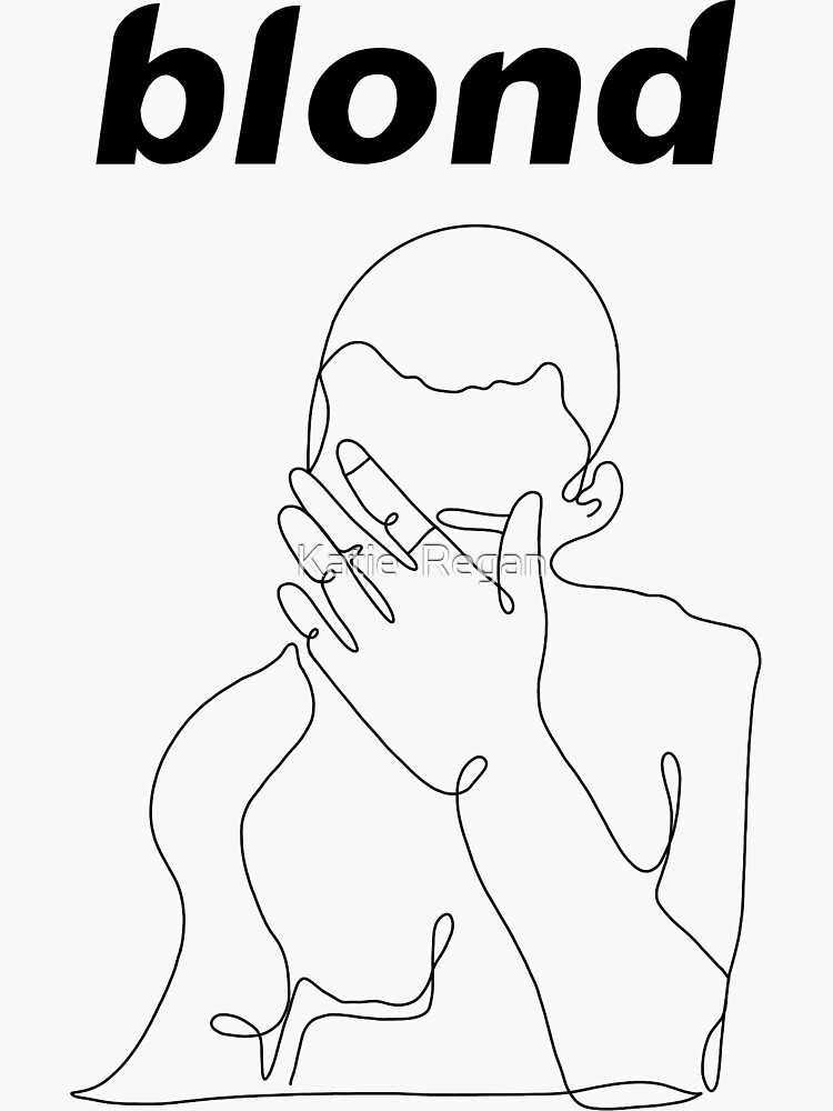 Frank Ocean Blond Line Art Sticker By Ktr39 Redbubble