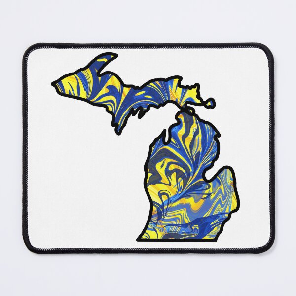 Item preview, Michigan Pour Paint: Ev’s Great Great Great Lakes designed and sold by doodle-mittens.