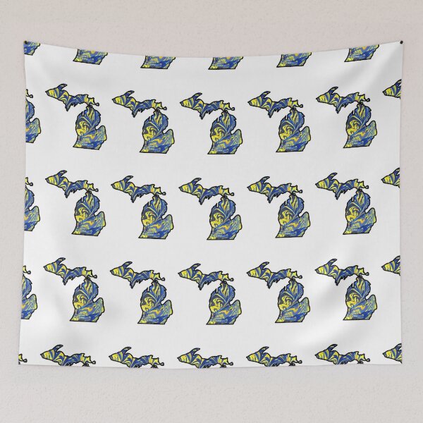 Item preview, Michigan Pour Paint: Ev’s Great Great Great Lakes designed and sold by doodle-mittens.