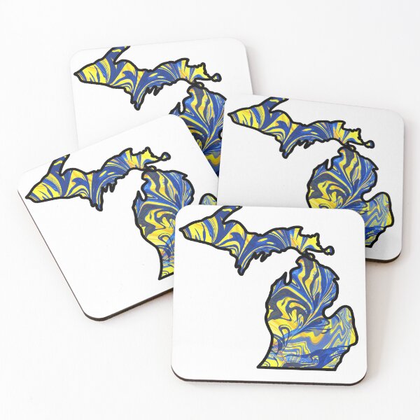 Item preview, Michigan Pour Paint: Ev’s Great Great Great Lakes designed and sold by doodle-mittens.