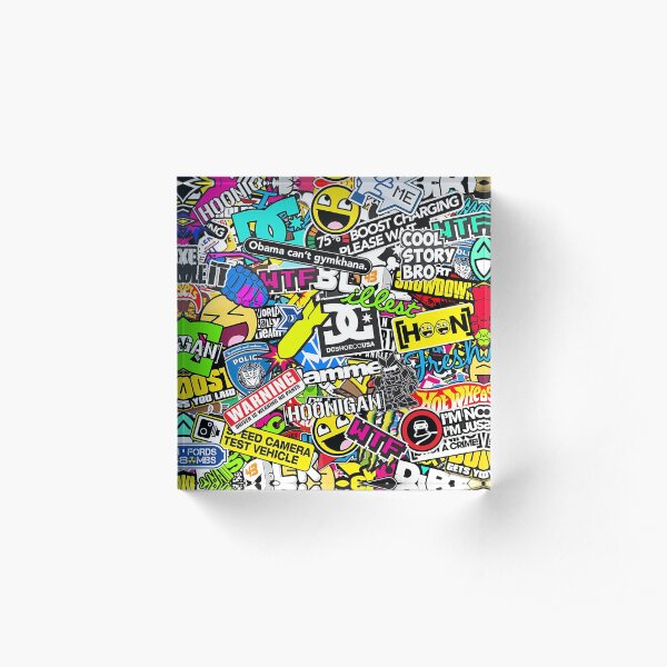 Stickerbomb Acrylic Block