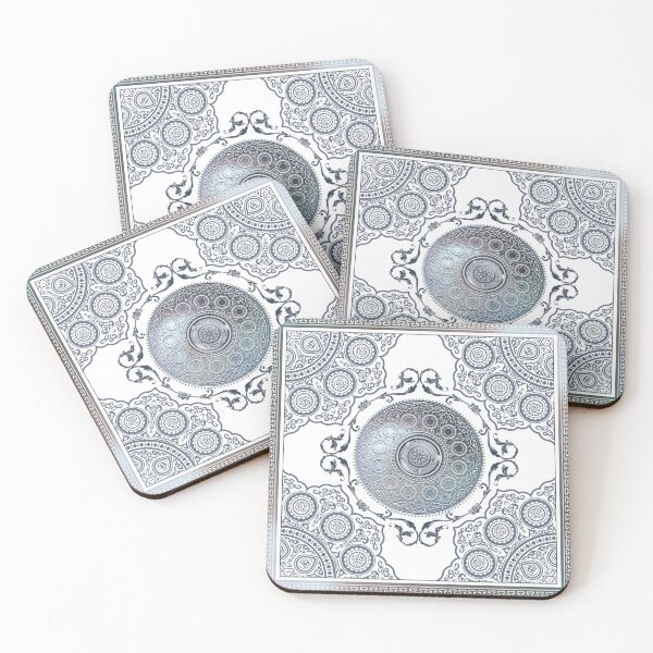 Item preview, Ornate Baroque Metallic Blue Greek Meander designed and sold by Yiorgos Designs.