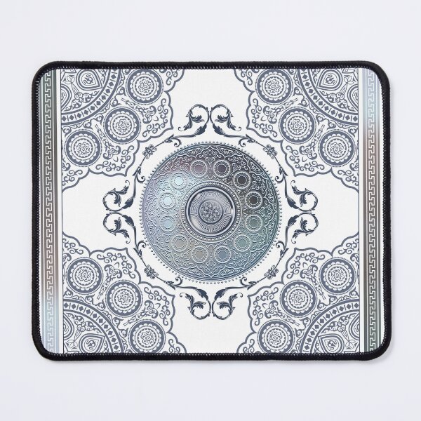 Item preview, Ornate Baroque Metallic Blue Greek Meander designed and sold by Yiorgos Designs.