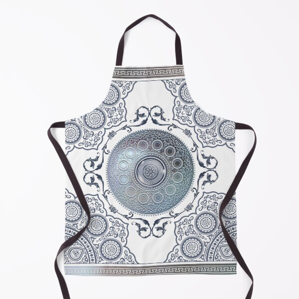 Item preview, Ornate Baroque Metallic Blue Greek Meander designed and sold by Yiorgos Designs.