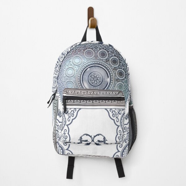 Item preview, Ornate Baroque Metallic Blue Greek Meander designed and sold by Yiorgos Designs.