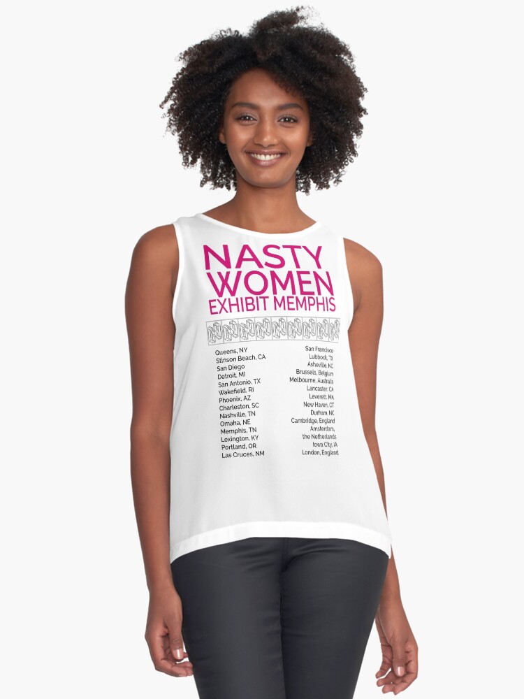 Thumbnail 1 of 6, Sleeveless Top, Nasty Women Exhibit Memphis 27 Cities White designed and sold by pukachelle.