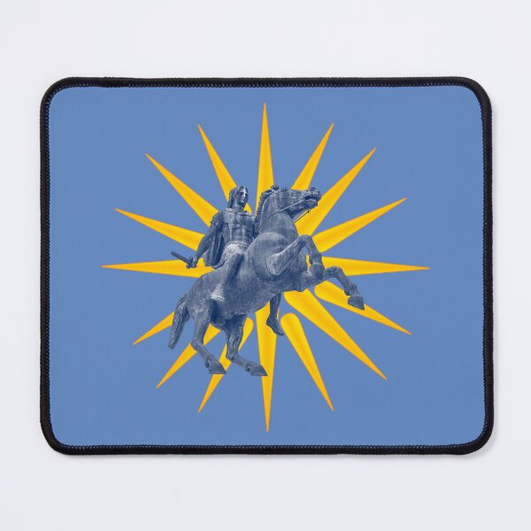 Item preview, Statue of Alexander the Great Greek King of Macedon with Macedonian sun designed and sold by Lefteris Betsis.