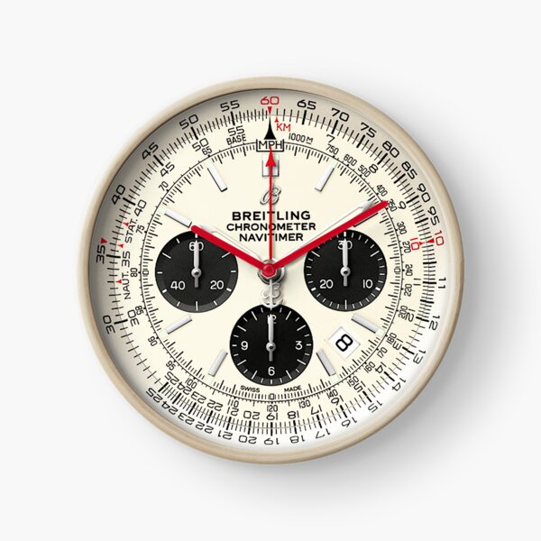 Navitimer White Watch Clock