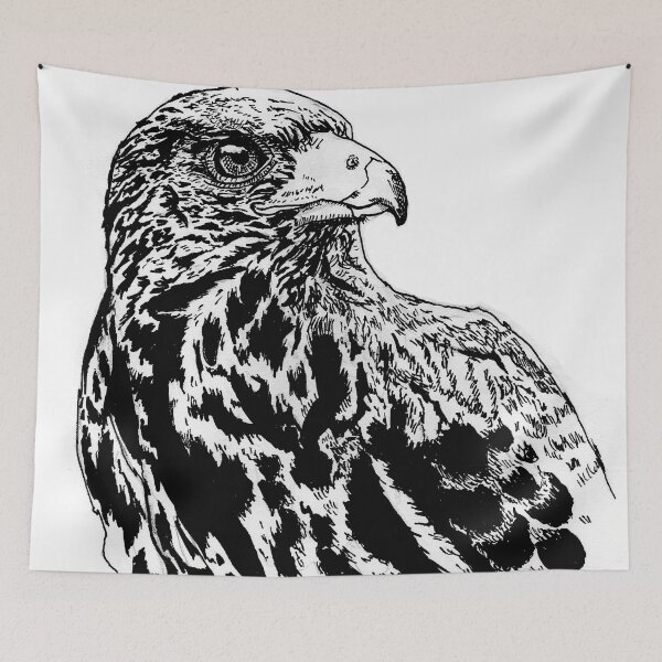 Item preview, A hawk that is watching into the distance designed and sold by StudioShorob.