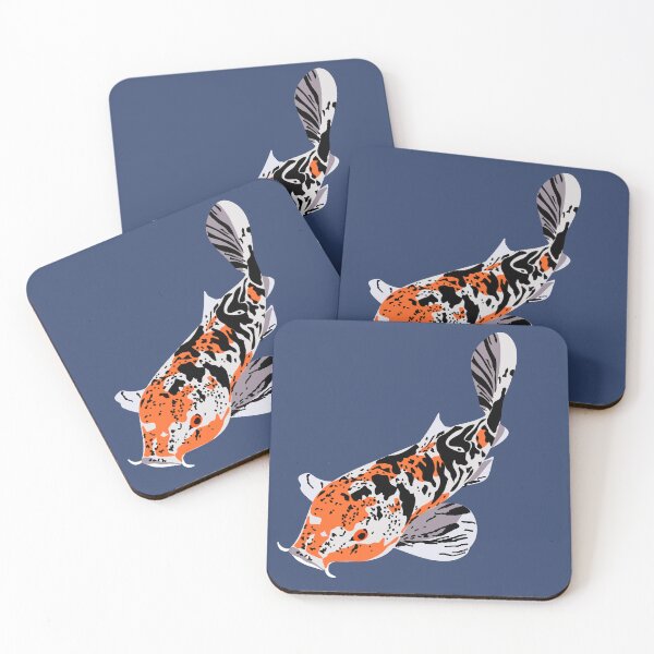 Item preview, Koi Fish Illustration in Orange, Black and White designed and sold by awkwarddesignco.